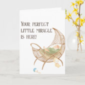 Carte Votre Petit Miracle Parfait Est Ici Félicitations (Fleur jaune)