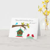 Carte Votre Petit Oiseau A Flowé Le Nid (Fleur jaune)