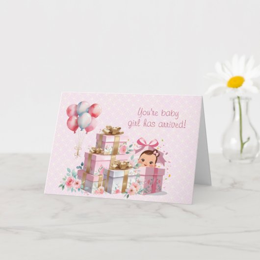 Carte Votre petite fille est arrivée (Petite plante)