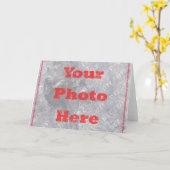 Carte Votre Photo Carré Faites-Le Vous-Même (Fleur jaune)