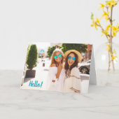 Carte Votre photo complète personnalisée (Fleur jaune)