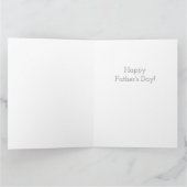 Carte Votre photo dans une Fête des pères bleue et gris (Intérieur)