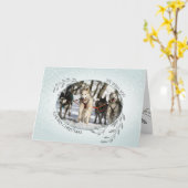 Carte VOTRE PHOTO Noël Foliage et Berries (Fleur jaune)