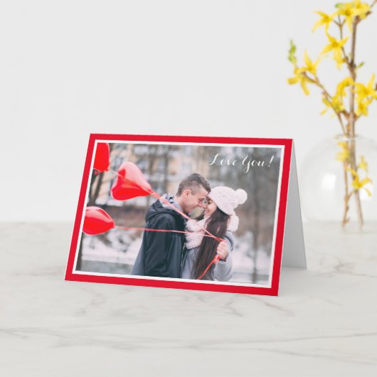 Carte Votre photo personnalisée pour la Saint-Valentin J (Fleur jaune)