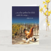 Carte Votre poule s'est appelée à la maison (Fleur jaune)