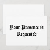 Carte Votre présence est demandée (Devant / Derrière)