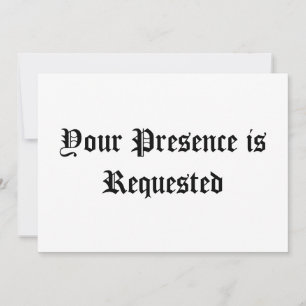 Carte Votre présence est requise