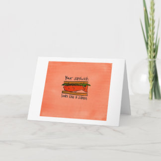 Carte Votre sandwich ressemble à un Saumon