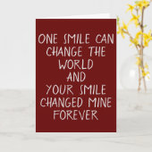 CARTE VOTRE SOURIRE A CHANGÉ MON MONDE (Fleur jaune)