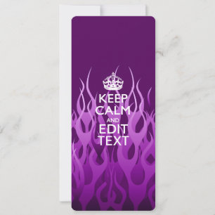 Carte Votre texte sur Garder le calme sur Purple Racing 
