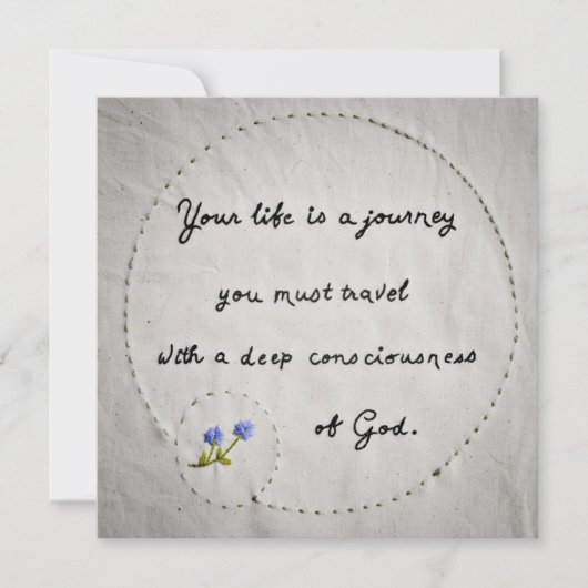 Carte Votre vie est un voyage (Devant)