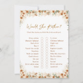 Carte Voudrait-Elle Plutôt Jouer | Fête des mariées Rust (Devant)