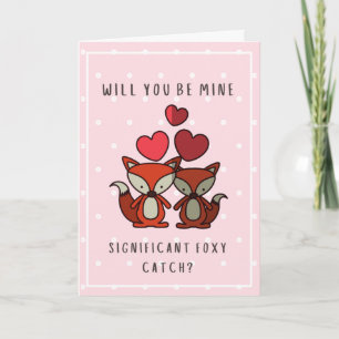 Carte Voulez-vous mon Foxy Catch significatif - Fox Love