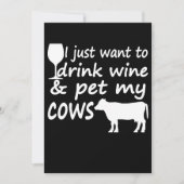 Carte Vouloir simplement boire du vin caresser vaches dr (Devant)