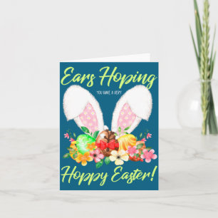 Carte Vous A Oreilles Qui Sautillent Lapin De Pâques Joy