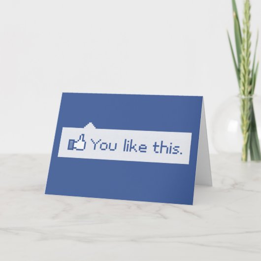 Carte Vous Aimez Ce Facebook Drôle (Devant)