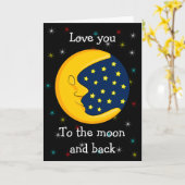 Carte Vous Aimez La Lune Et Le Retour (Fleur jaune)