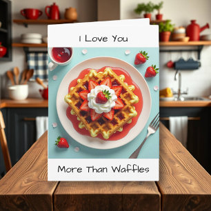 Carte Vous aimez plus que les gaufres Joyeux anniversa