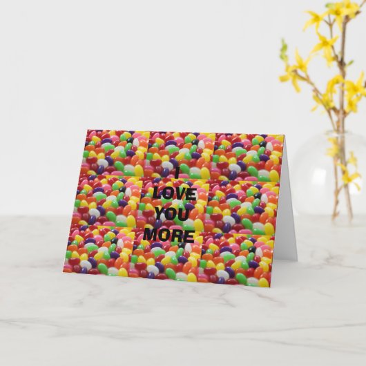 CARTE VOUS AIMEZ PLUS QUE LES JELLY BEANS/U R SWEETER, A (Fleur jaune)