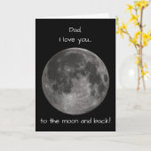 Carte Vous Aimez Sur La Lune Et De Retour ! Fête des pèr (Fleur jaune)