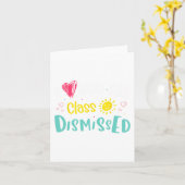 Carte Vous aimez tous Cl Renvoyé Dernier Jour D'école Ét (Fleur jaune)