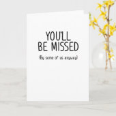 Carte Vous allez manquer Funny Leaving/New Job Card (Fleur jaune)