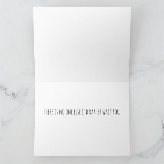 Carte Vous attendez - De Lui (Intérieur)