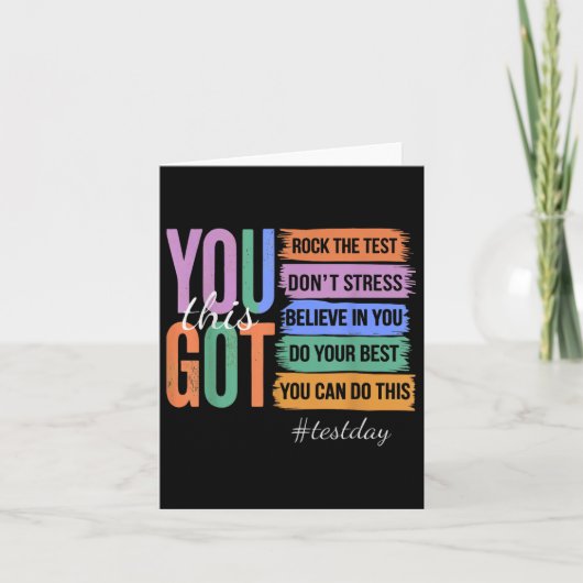 Carte Vous Avez Ce Dont Stress Rock Le Jour De Test (Devant)