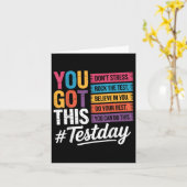 Carte Vous Avez Ce Dont Stress Rock Le Jour De Test Te (Fleur jaune)