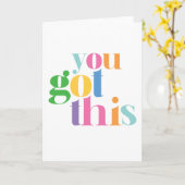 Carte Vous avez ce encouragement coloré Inspirant (Fleur jaune)