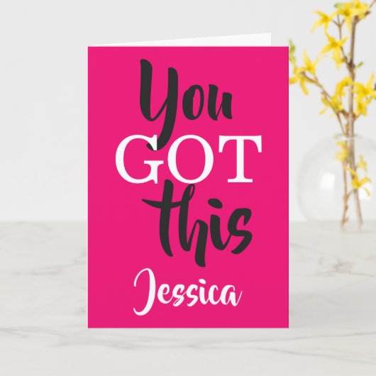 Carte Vous Avez Ce Nom Personnalisé (Fleur jaune)