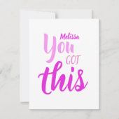 Carte Vous Avez Cette Citation Rose Nom Personnalisé App (Devant)