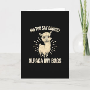 Carte Vous avez dit croisière Alpaca Mes sacs Lama moell