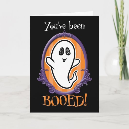 Carte Vous avez été réservé Halloween Ornate Frame Ghost (Devant)