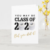 Carte Vous avez fait ça Quarantine Graduation Humour Fun (Fleur jaune)