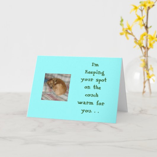 Carte Vous avez manqué (Fleur jaune)