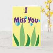 Carte Vous avez manqué (Fleur jaune)