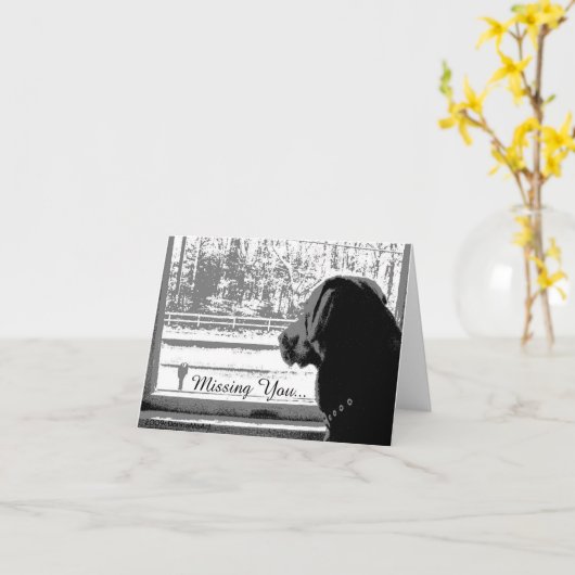 Carte Vous avez manqué (Fleur jaune)