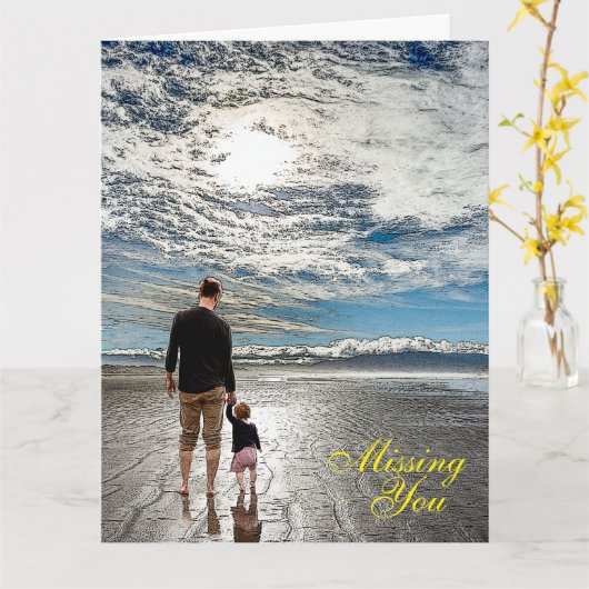 Carte Vous avez manqué (Fleur jaune)