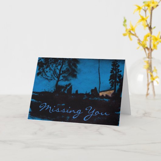 Carte Vous avez manqué (Fleur jaune)