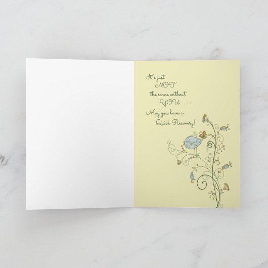 Carte Vous avez manqué à Mahjong-Get Well Bientôt (Intérieur)