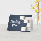 Carte Vous avez manqué du papier toilette drôle de vidéo (Fleur jaune)