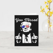 Carte Vous Avez Manqué La Chemise, Vous Avez Manqué Trum (Fleur jaune)