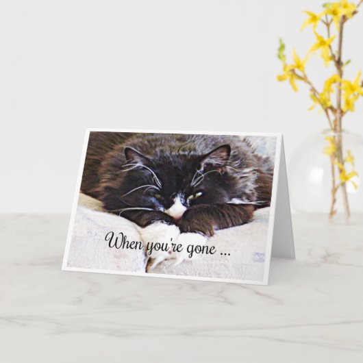 Carte Vous avez manqué "Quand vous êtes parti" Triste Hu (Fleur jaune)