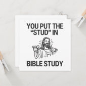 Carte Vous Avez Mis "Stud" Dans L'Étude De La Bible (Devant/Arrière en situation)
