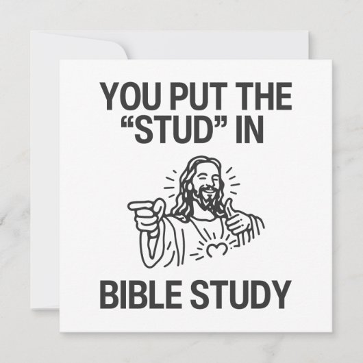 Carte Vous Avez Mis "Stud" Dans L'Étude De La Bible (Devant)