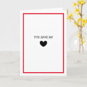 Carte Vous avez mon Cœur, Maintenant et Toujours Romanti (Fleur jaune)