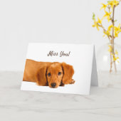 Carte Vous avez oublié les salutations de chien triste (Fleur jaune)