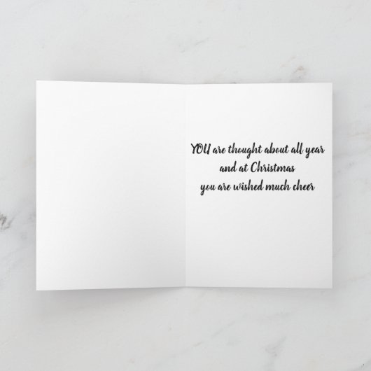 CARTE VOUS AVEZ PENSÉ À TOUTE L'ANNÉE/VOUS SOUHAITER CHE (Intérieur)