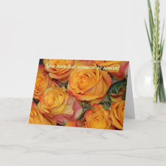 Carte Vous avez perdu quelqu'un de si spécial (Devant)